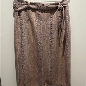 Knee-Length Pencil Skirt with Tie Front